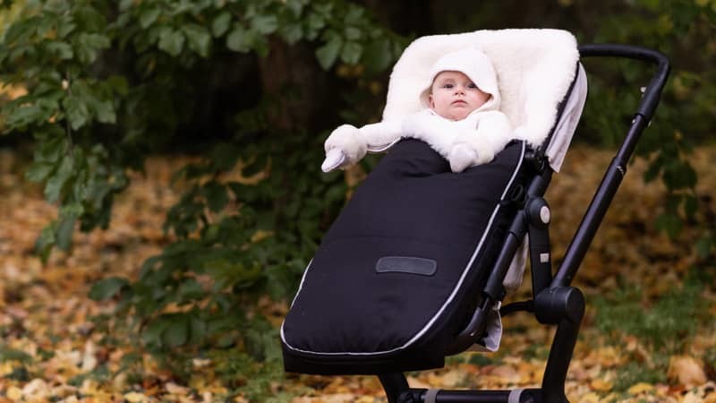 Lamsvacht kinderwagen zak